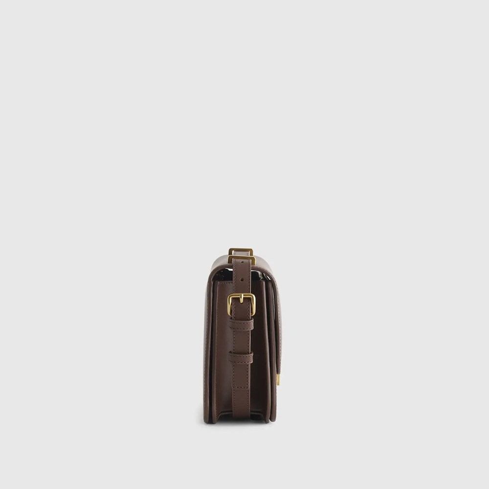 Quince Italian Leather Box Shoulder Bag - Picture 3 of 12